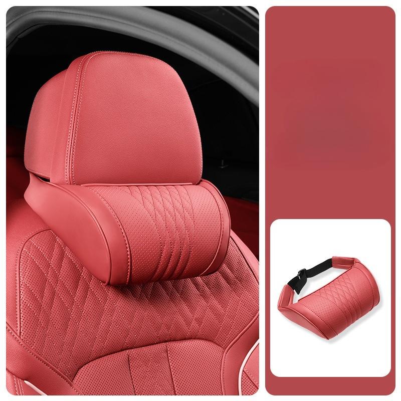 Car Headrest Pillow - Ultra-Soft Breathable Design,Durable Premium Material for Long Drives & RVs Use, Comfortable Car Seat, Contoured Headres