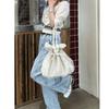 The Drawstring Bow Bucket Bag Is Cute and Sweet A Single-shoulder Handbag for The Armpits