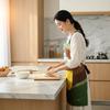 Cute Cartoon Cat Dog Cooking Apron Waterproof with Large Wipe Pocket for Home Gardening BBQ Use