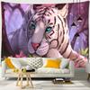 Mysterious Forest Tapestry Wall Hanging Flowers Jungle Animals Moon Ocean Landscape Illustration Room Home Decor