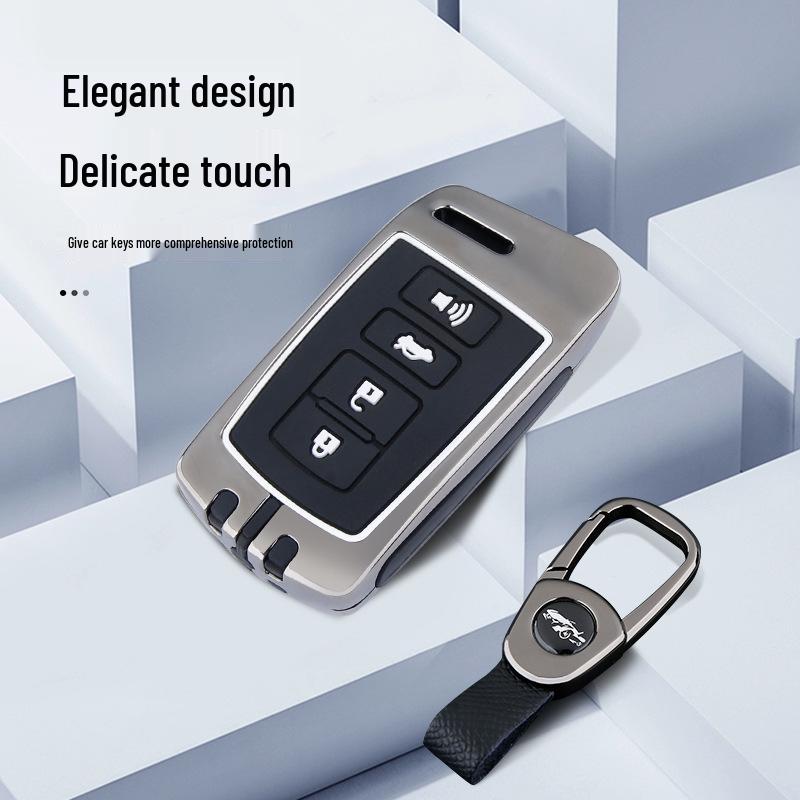 Metal Snap Key Cover for Toyota Camry, Land Cruiser (12-15), and Highlander