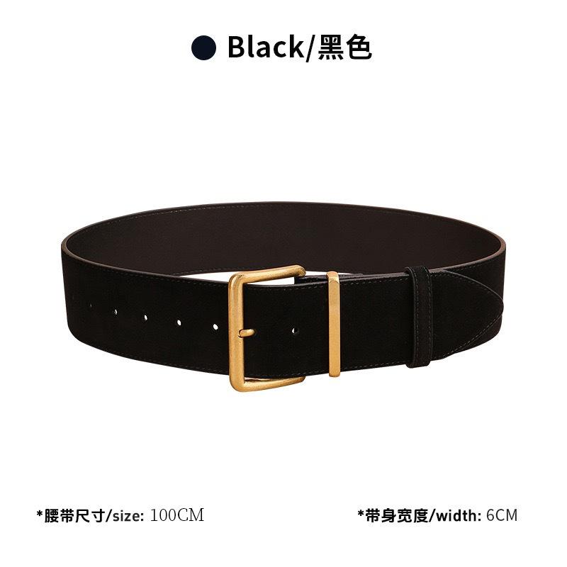 

Женский ремень из бархатной матовой кожи с отделкой из воловьей кожи, женский супер широкий ремень премиум-класса 100cm