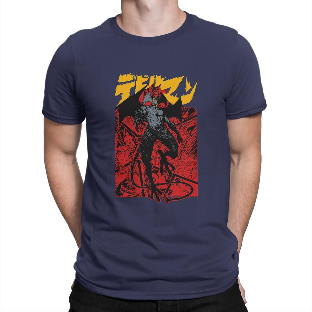 Devilman Crybaby Creative TShirt for Men Japanese Network Animation  Collar Basic T Shirt Distinctive Gift Clothes OutdoorWear