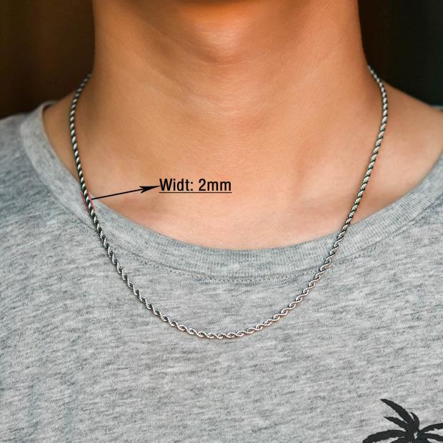 2/3/4/5/6mm Wide Twist Rope Chain Necklace Stainless Steel Choker for Women Men Metal Jewelry Accessories 5 Colors 16 To 30 Inch