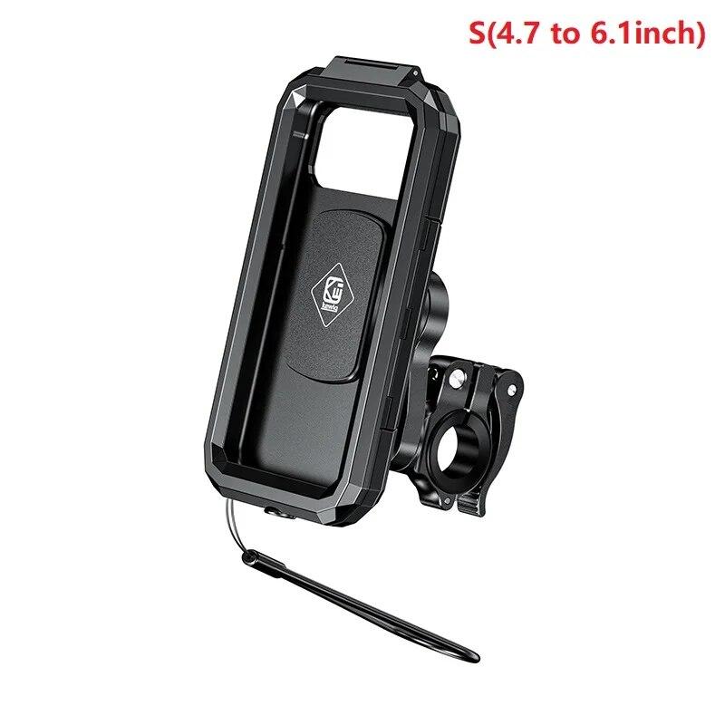 Waterproof Motorcycle Phone Holder Moto Bike Handlebar Mirror Mount for 4.7-6.8 Inch Cellphone Cycling Stand with Touch Screen