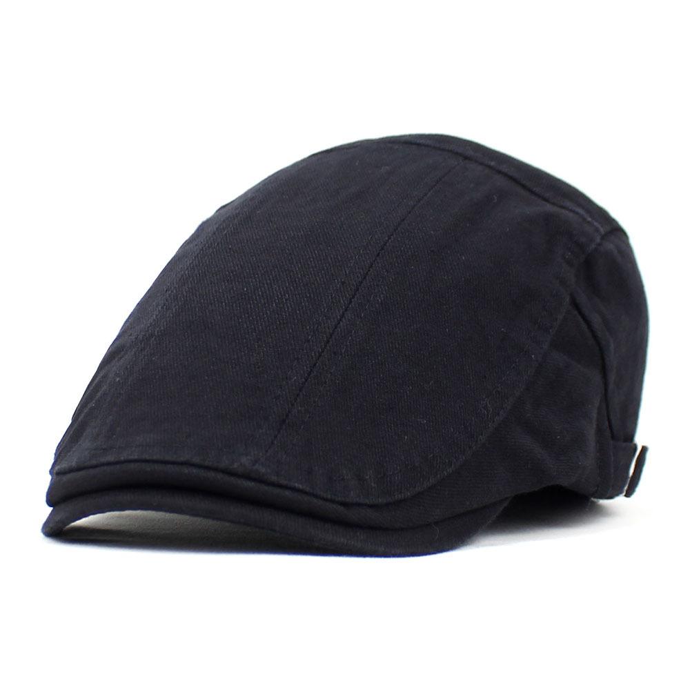 Solid Color Splicing Beret Men's Cotton Cap Outdoor Sports and Leisure Hat Forward Hat