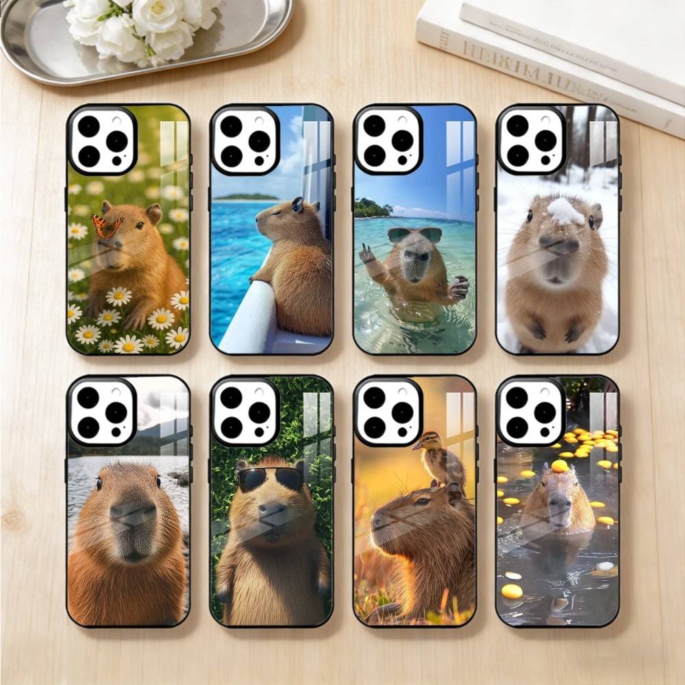 Funny Cute Pet Capybara Phone Case For iPhone 14,16,15,13,17,12,Plus,Pro,Max Magnetic For Magsafe Frosted Cover