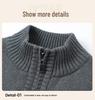 2025 Men's Autumn/Winter Plus Size Light Luxury Warm Down Knit Cardigan Sweater.