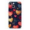 Phone Case For iPhone 16 Cases iPhone 15 12 13 14 16 Pro Max X XR XS Max 15 Plus iPhone11 Cover Oil Painting Graffiti Heart