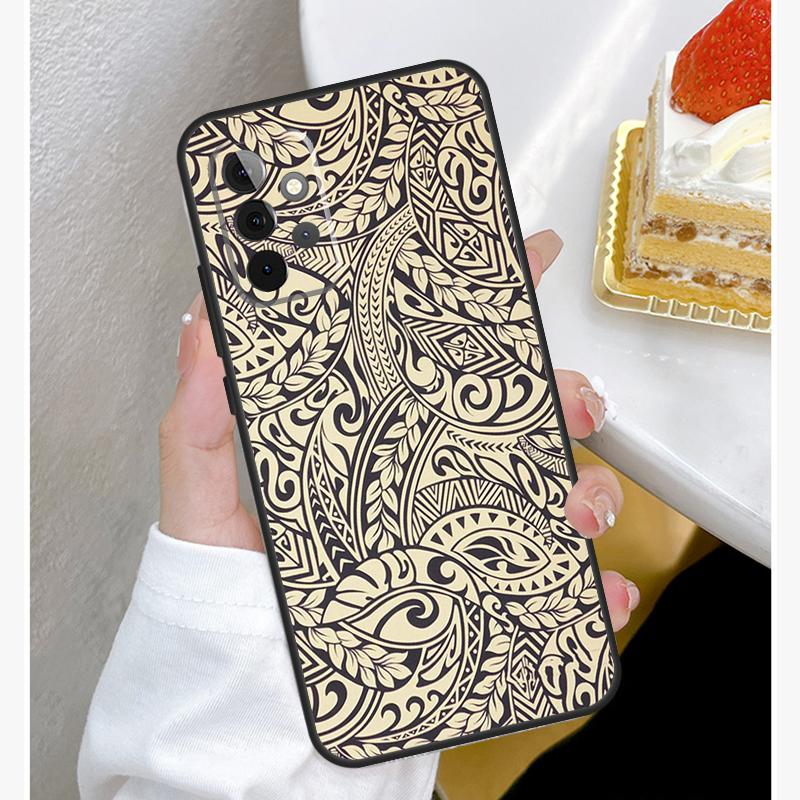 Maori Tribal Samoan Polynesian Case For Samsung Galaxy A55 A35 A15 A14 A34 A54 A73 A53 A33 A23 A13 A12 A32 A52 A51 Cover