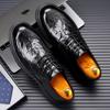 Fashion High End Brand Handmade Sole Men's Leather Casual Shoes Fashionable New Office Commuting Men's Driving Shoes Outdoor Brown