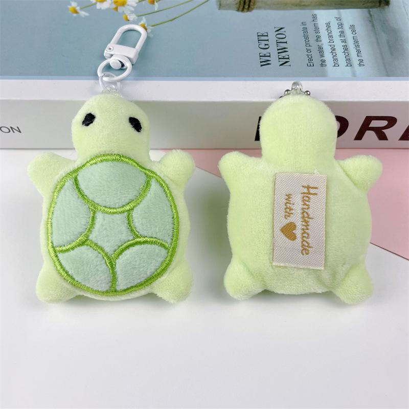 Tortoise Keychain Cute Animal Cartoon Key Pendant Decorative Soft Stuffed Plush Toy Keyring Sea Turtle Car Bag Pendant