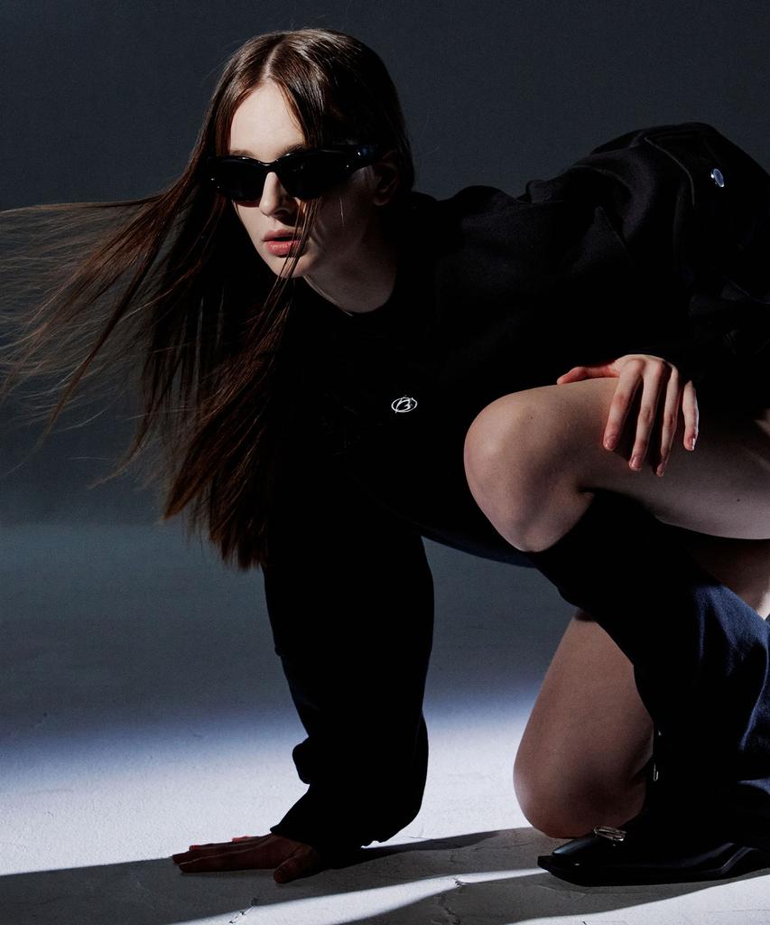 More Than Black Logo Cargo Sweat Skirt