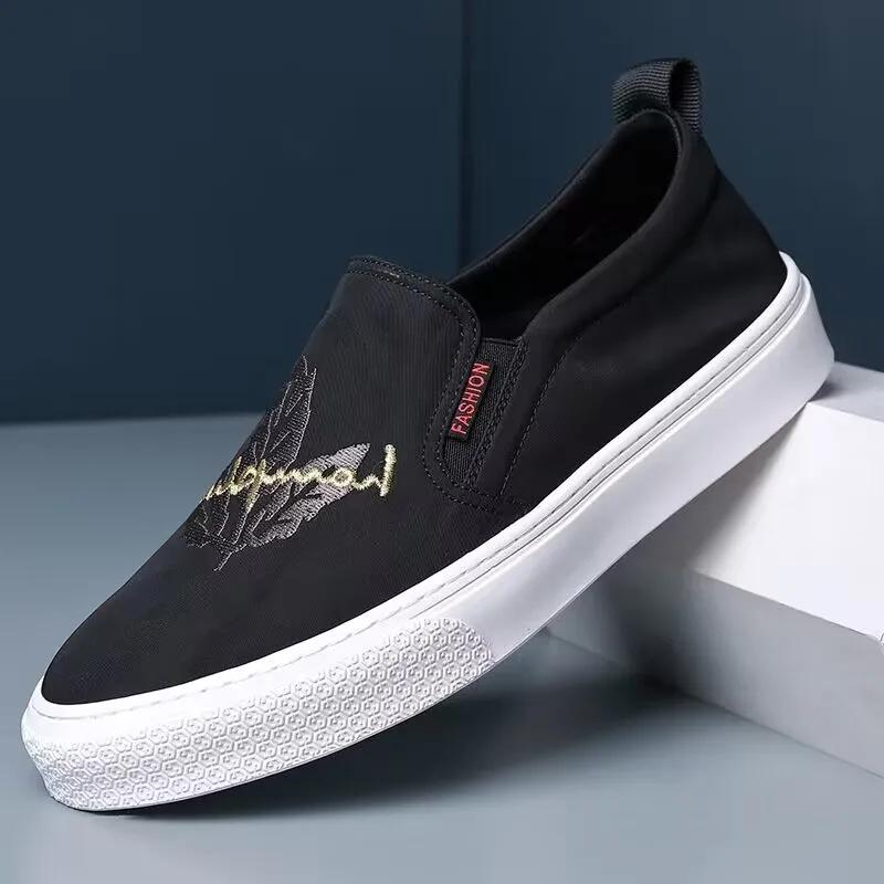 Fashion Low Top Breathable Fashion Men's Canvas Shoes 2024 Spring Autumn New Designer Casual Korean Board Shoes Sneakers Male