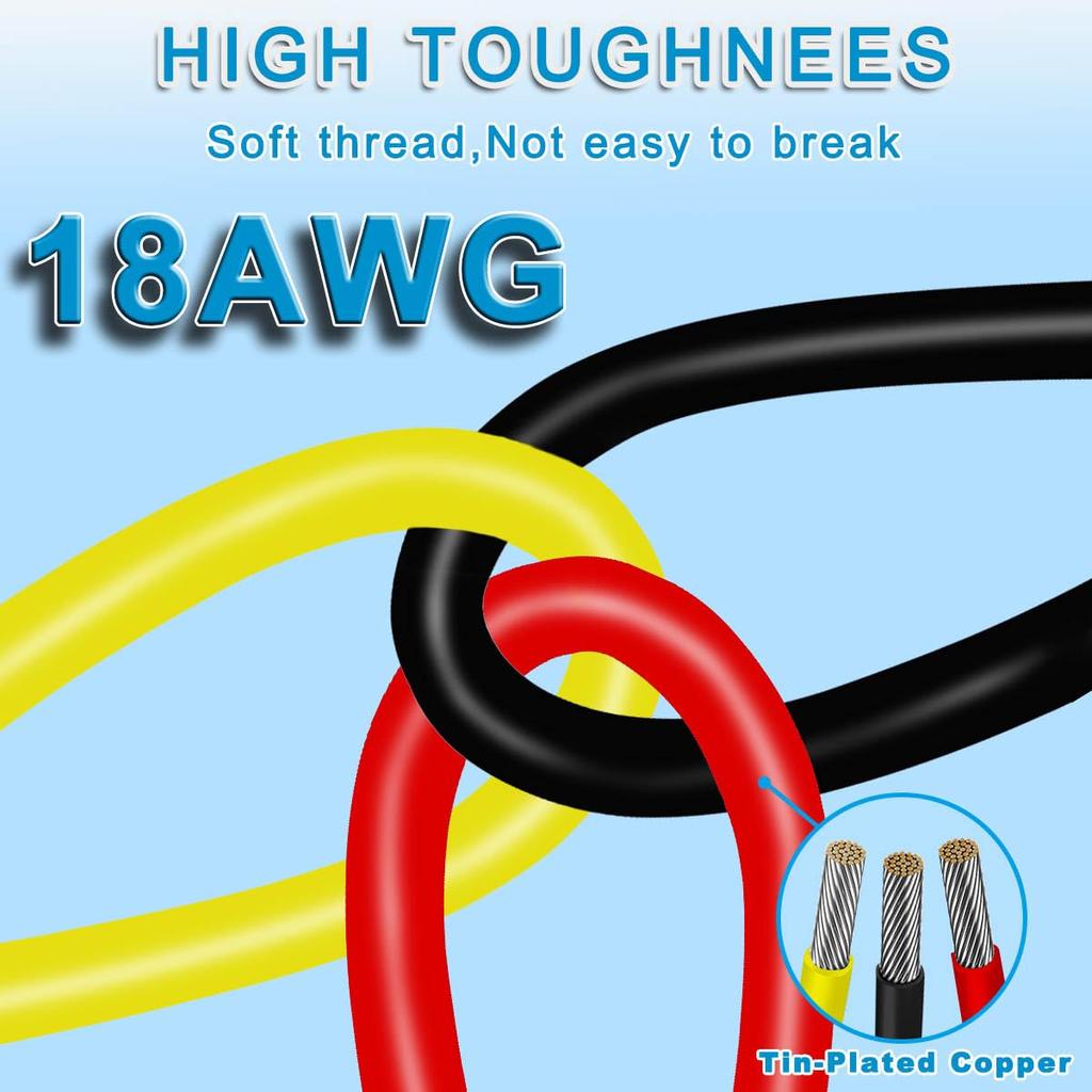 MKBKLLJY 5pcs H13 9008 Male Nylon Adapter Wiring Harness Extension