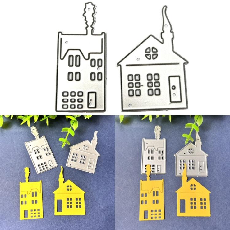 Dům Kovové Řezací Šablony Vylisovací Šablona Šablona Scrapbooking Karta Řezané Díly