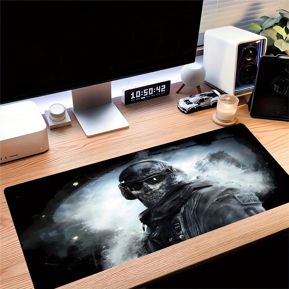 1pc Large Gaming Mouse Pad, UV Reactive Non-Slip Desk Mat, Washable PolyesterSoldier, Stealth, MaskedComputer Pad with Vibrant Game Machine