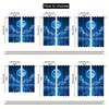 2D Flat Printing Ocean Starry Design Theme Doorway Curtain Rod Pocket   Lightweight Design   Perfect for Creating A Serene Atmosph