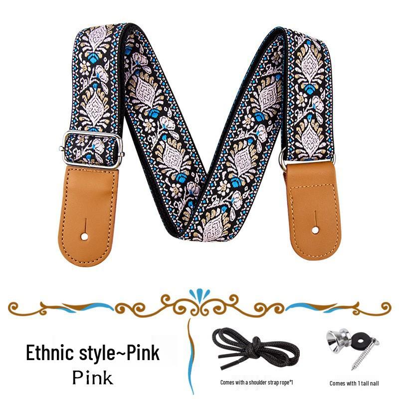 Bonmusica Genuine Leather Crossbody Ukulele Strap for Children and Small Guitars