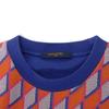 Used 12564 Diamond Damier Sweatshirt 7840 L Virgil Abloh Crew Neck Multicolor 180/100 Unused Logo Orange Men's from