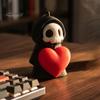 Backpack Accessory Holding Heart Grim Reaper Keychain Charm, 3D Printed Gothic Skull Decor with Ornament Ball Chain, Backpacks Bags Purse Hanging