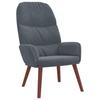 Relax Chair with Footstool Dark Grey Velvet