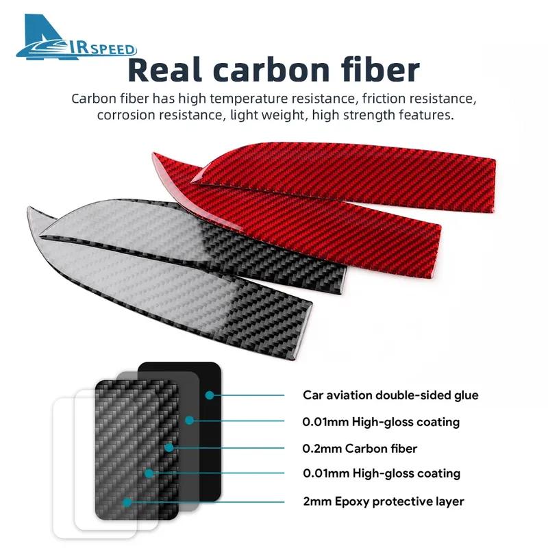 LHD RHD Car Side of Central Control Armrest Box Trim Real Soft Carbon Fiber Sticker For Acura TLX 2015 2016 2017 2018