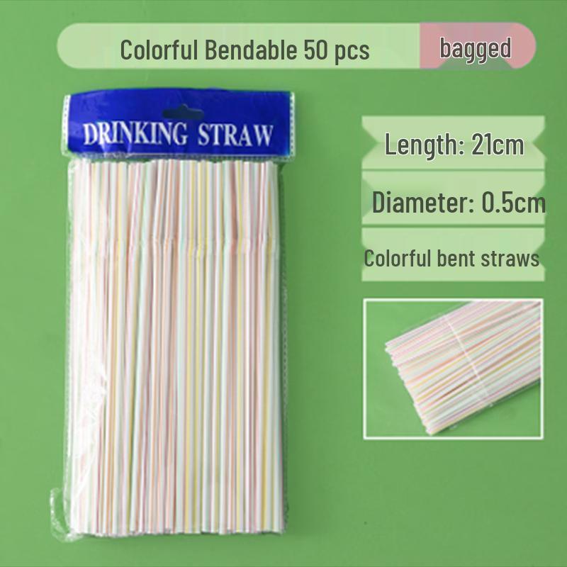 ZISIZ Individually Wrapped Disposable Straws