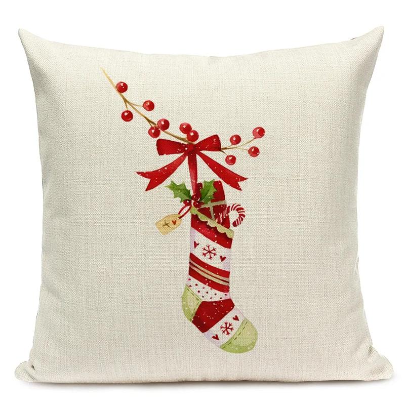 

Рождественские украшения Чехлы для подушек Гостиная Диван Декор Рождественские наволочки Украшения для дома Наволочки cojines 450mm*450mm