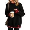 Women's Casual Printed Long Sleeve Sweatshirt Loose Fit Pullover Top for Daily Wear