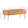 Coffee Table 100 x 50 x 40 cm Solid Acacia Wood