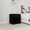 Nightstands (2 Pcs) with Drawer Black