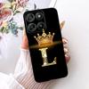 For Motorola Moto G57 G67 Power Case Fashion Crown Initial Letter Painted Phone Capa Soft Silicone TPU Case for Moto G67Power