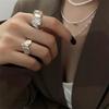 Sugar Cube Irregular Ring Retro Index Finger Ring Personalized Opening Adjustable Ring