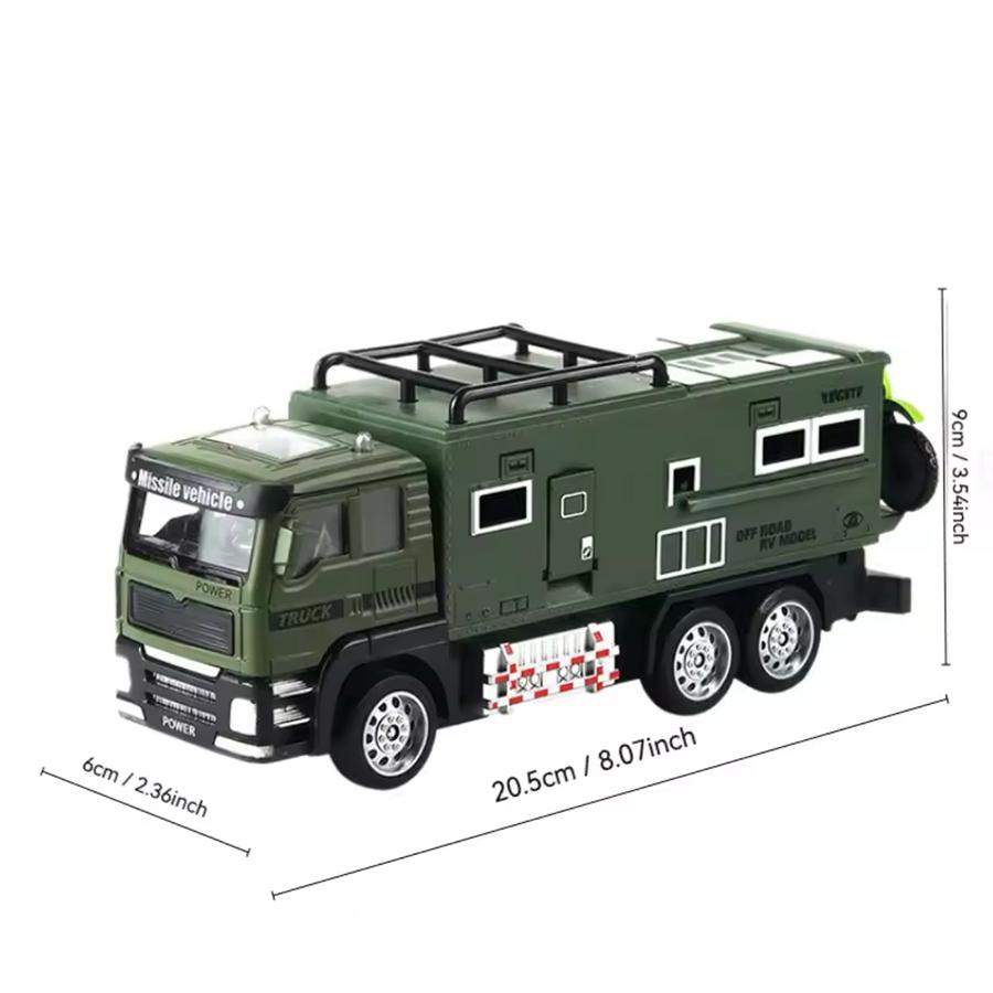 1Pcs- High-Quality 1:24 High-Quality Scale Off-Road Transport Vehicle Construction Set High-Quality Miniature High-Quality Rv Play Sets High-Quality