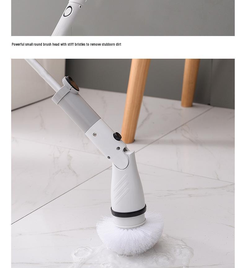 Electric Long-Handled Multi-Functional Cleaning Brush for Windows and Tiles