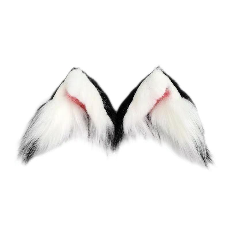Handmade Beast Ear Headgear Hairpin Cat Ear Hairpin Hair Accessory Lolita Handmade Plush Edge Clip Girl Cute Japanese