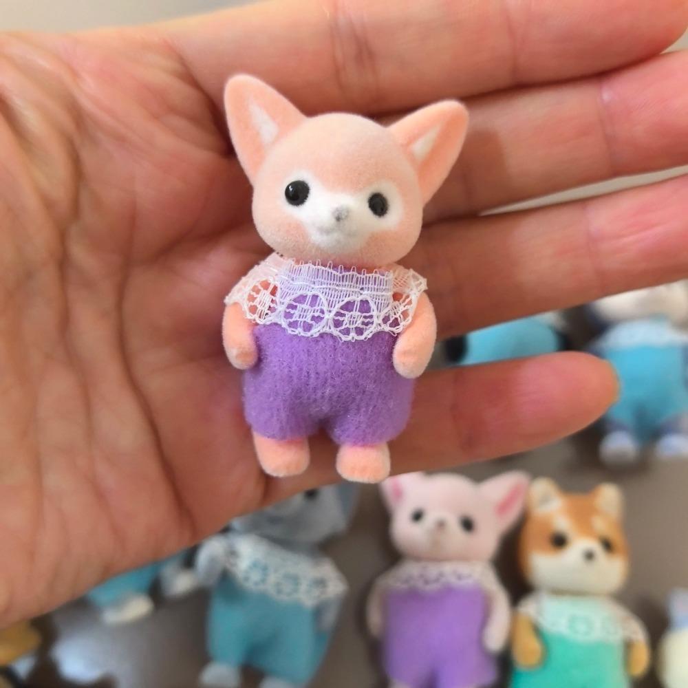 

Имитация Лесная семья кроликов Сделай сам Игровой набор Мини фигурка кролика и медведя Игрушка Куклы Детские подарки чёрный