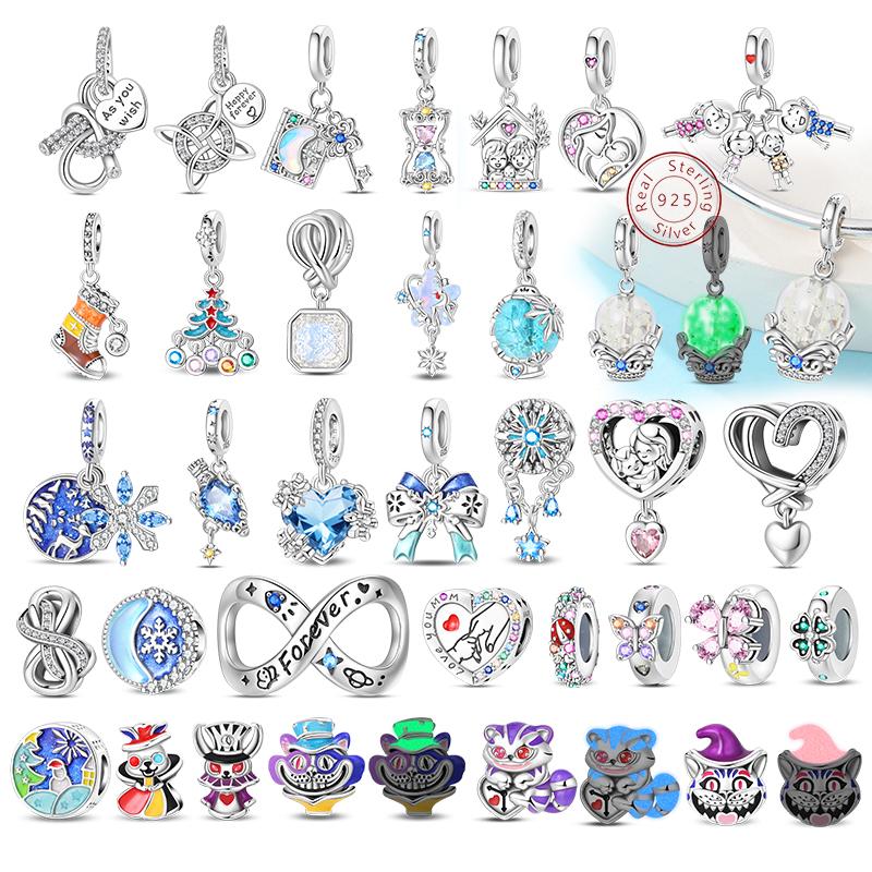 New Copper Family Infinite Loops Charms Beads Winter Magic Cat Rabbit Pendant Fit 3Mm Original Bracelet Diy Jewelry