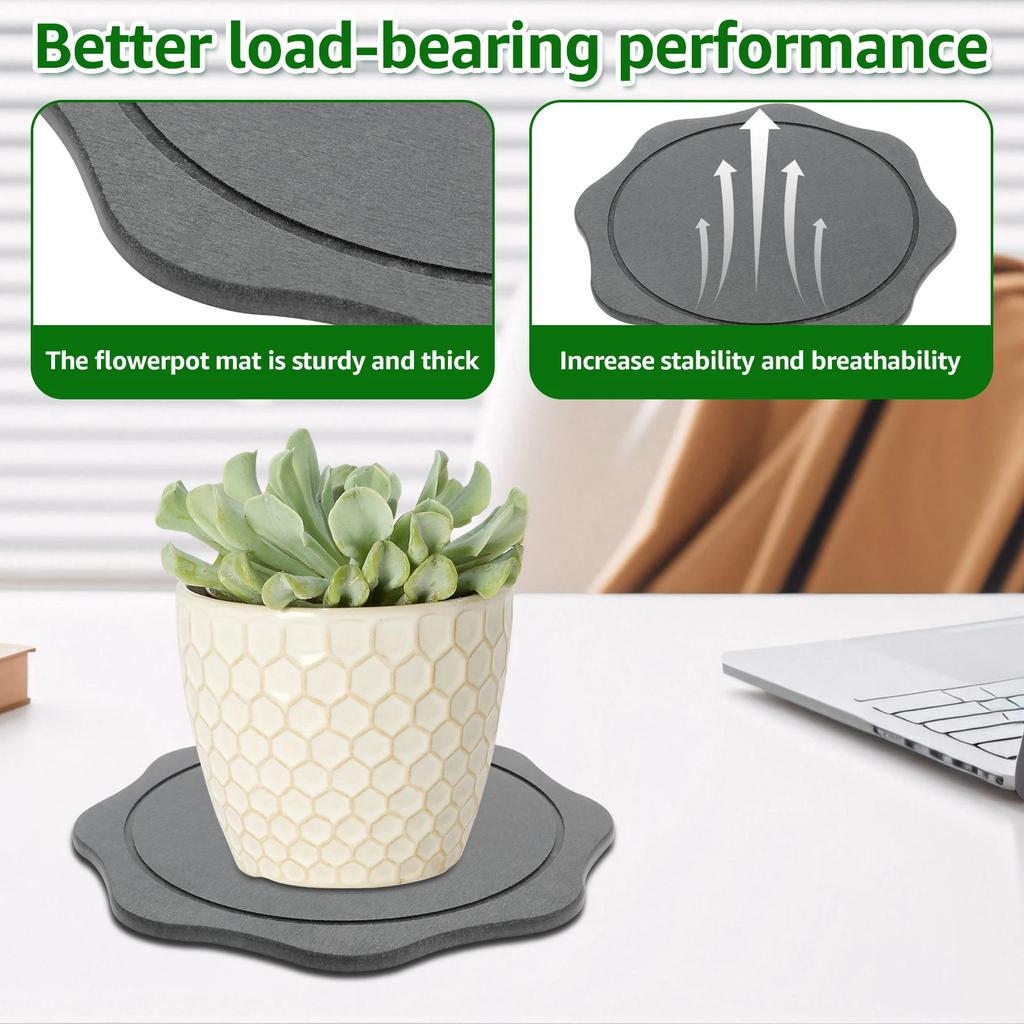 2Pcs Plastic Plant Saucer Reusable Flower Pot Drainage Trays Fast Drying Cup Absorbent Trays Indoor Outdoor Home Garden Supplies