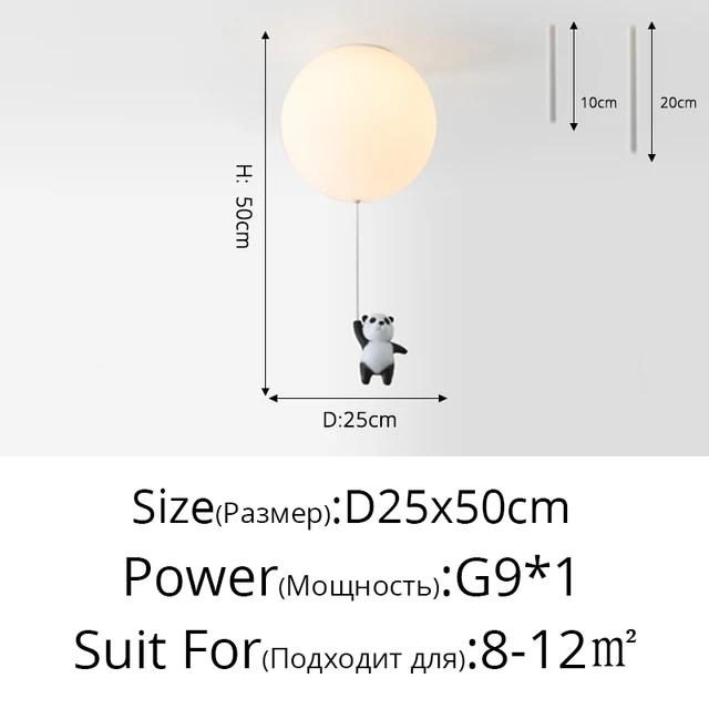 Cartoon Bear Baby Led Chandeliers Balloon Lights Children Bedroom Living Dining Room Pendant Hanging Lightings Designer Lamps