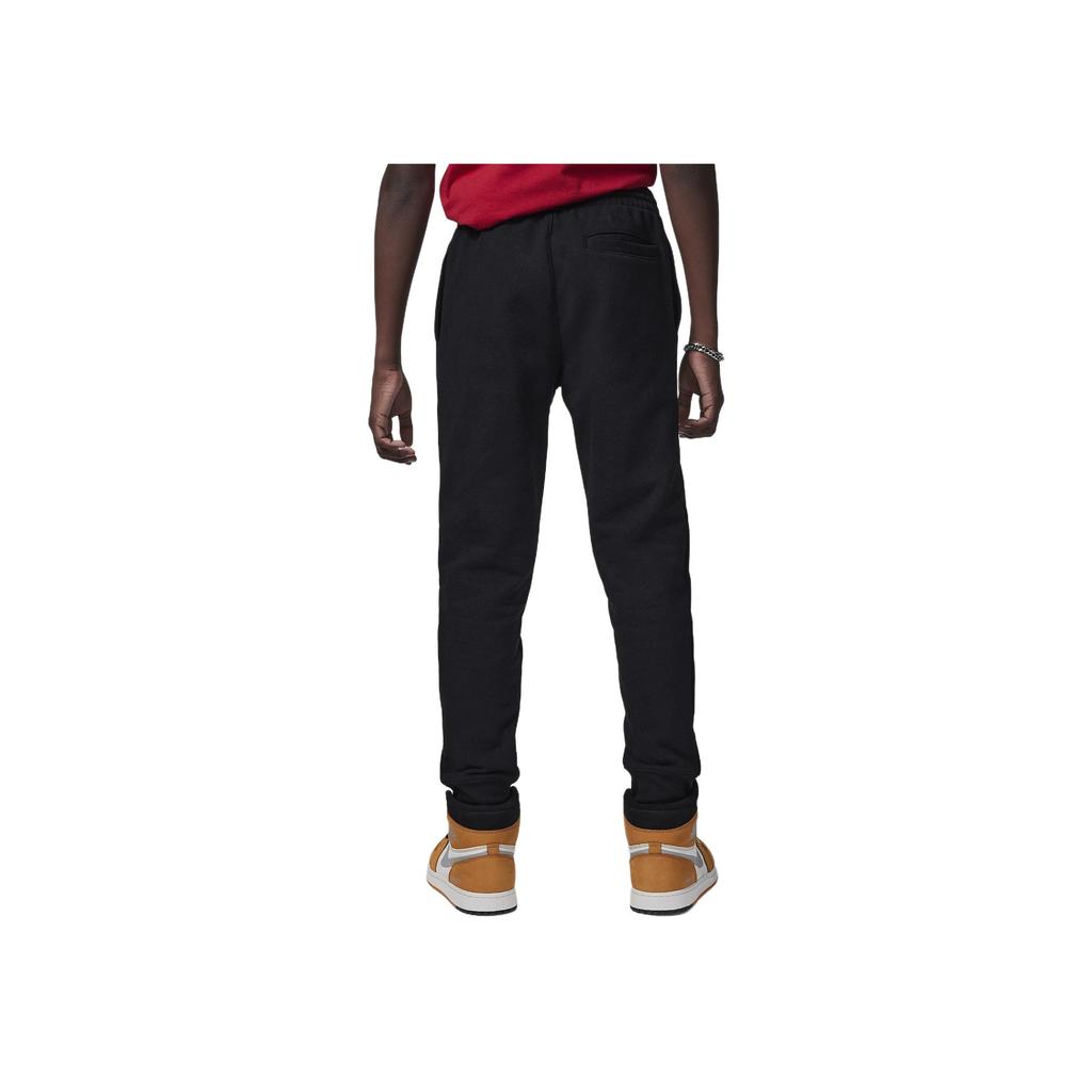 Jordan Flight MJ Lace Smooth Soft Comfortable Solid Color Simple Casual Pants Kids bottoms Black HQ7153-010