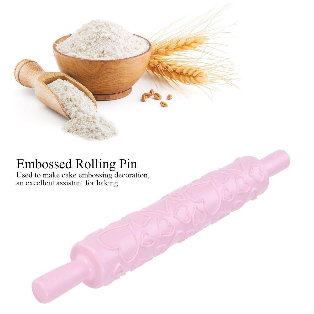 Heart, Butterfly Honeycomb Fondant Rolling Pin PP Pastry Roller Cake Rolling Pin DIY Bakeware