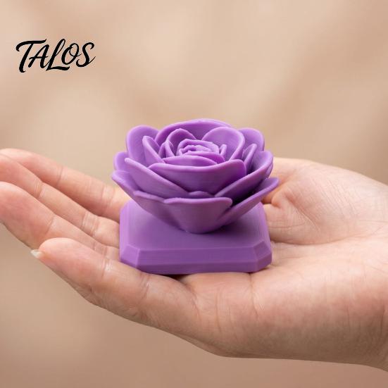 Stable Base Rose Ornament Flower Ornament, Non-Slip Compact 3D Printed Realistic Decor Durable PLA Creative Artwork, for Home Office Bathroom
