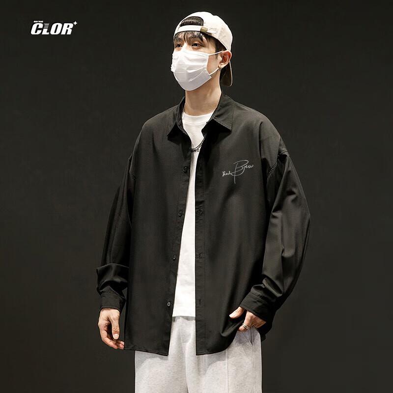 CLOR Men s Casual Long Sleeve Shirt Jacket CLCX01 L