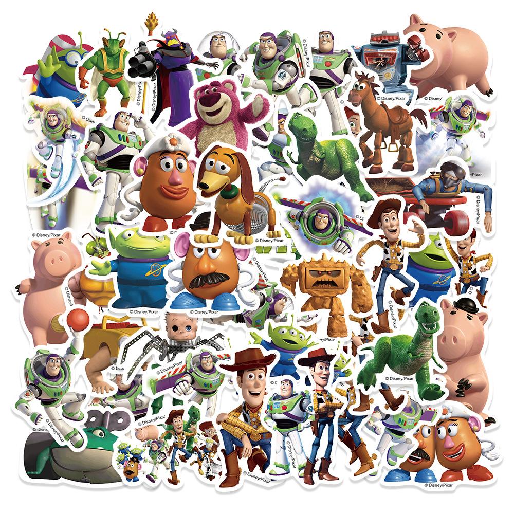 

50pcs Toy Story Series Anime Merchandise Buzz Lightyear Woody Stickers Graffiti Stickers Toy Decoration Diy Stickers