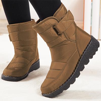 Botas de Salto Baixo para Mulheres Botas de Inverno Femininas Tendência Sapatos de Inverno para Mulheres À Prova d'Água Neve Botas Mujer Salto Botas com Pelo