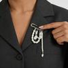 Creative Baroque Style Imitation Pearl Brooch Multi-Function Decorative Safety Pin Brooch Classic Suit Brooch Daily Wear