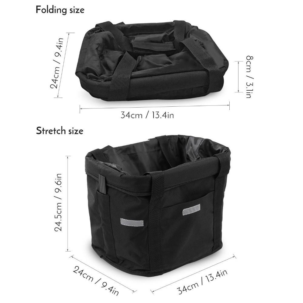 5KG Load Capacity Bicycle Front Basket 2 in 1 Design Handlebar Hanging Bag for MTB Cycling