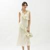 WEDNESDAY DELIGHT Wd_Wave Frill Dot Long Dress_2Color